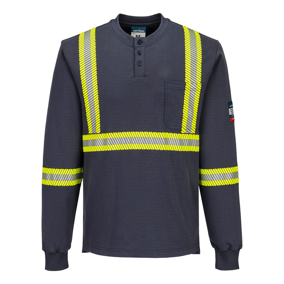 Bizflame Knit 2" X-Back FR Henley