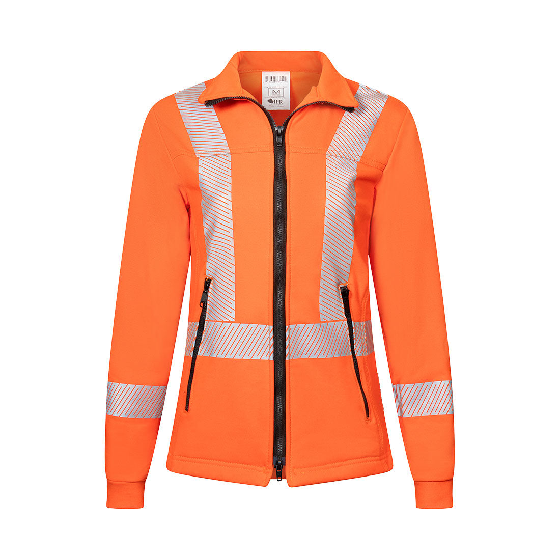 Women's Hi-Vis Segmented Striped Full Fleece Zip Jacket