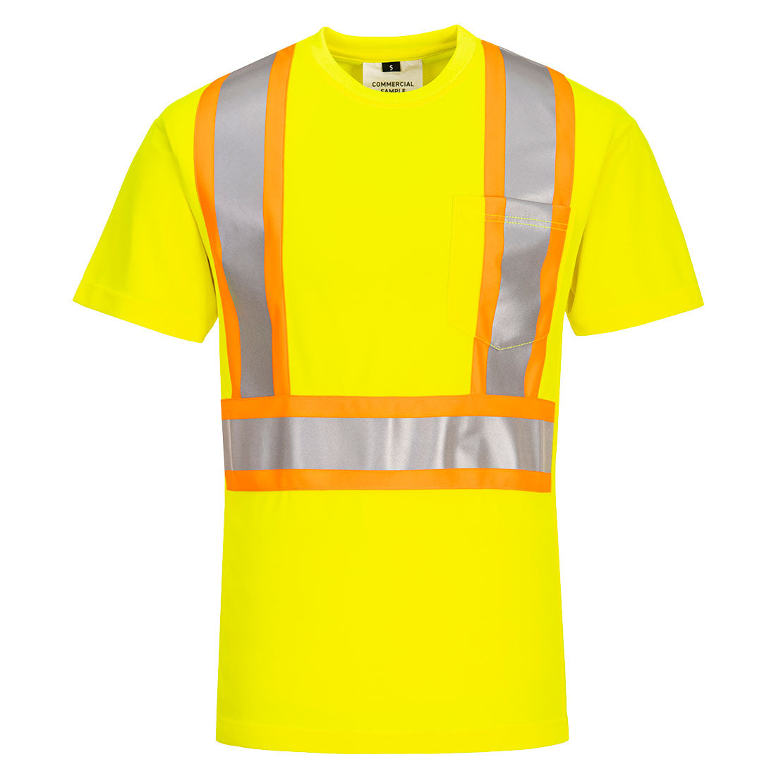 Hi-Vis X Back Contrast Tape T-Shirt S/S