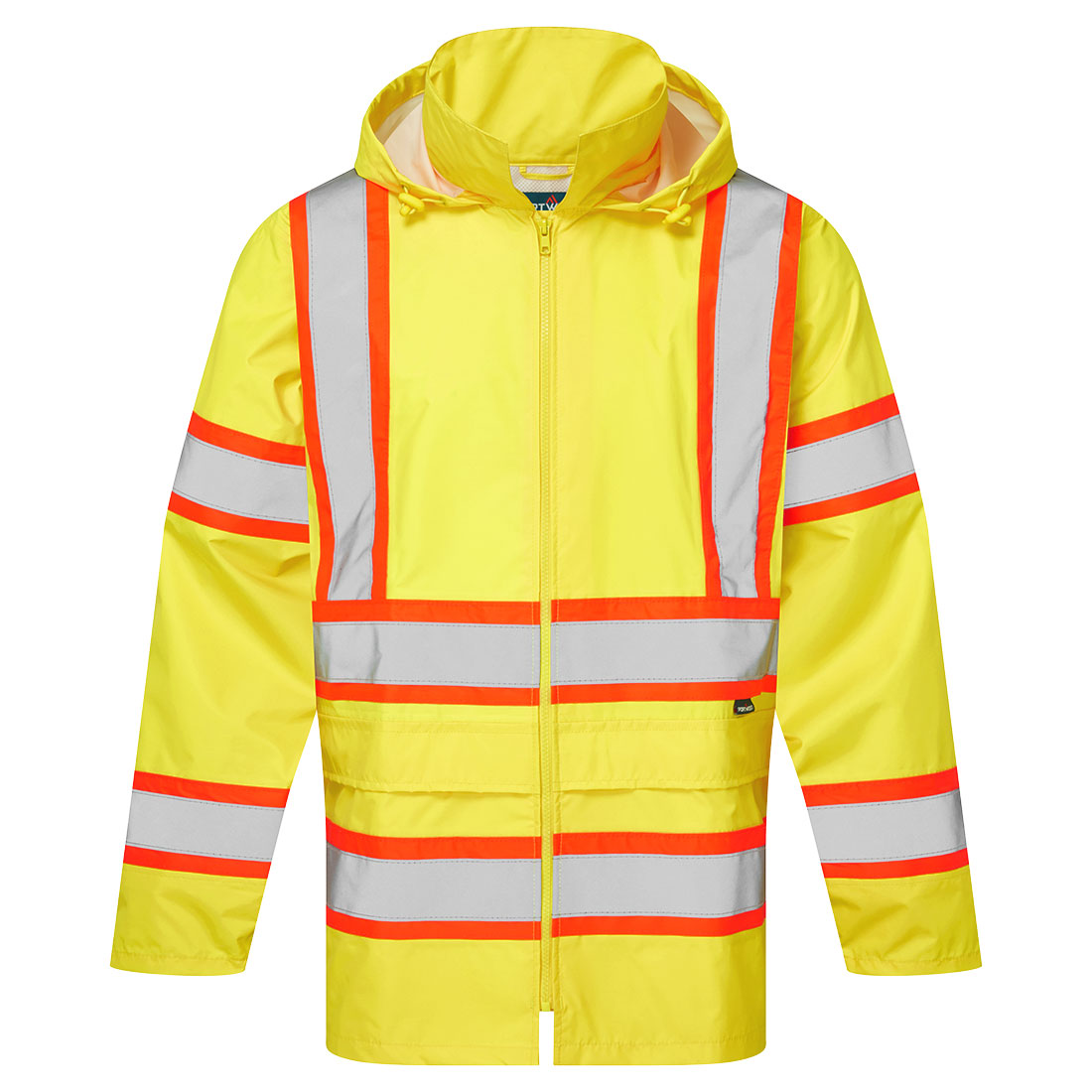 Hi-Vis X Back Contrast Tape Rain Jacket