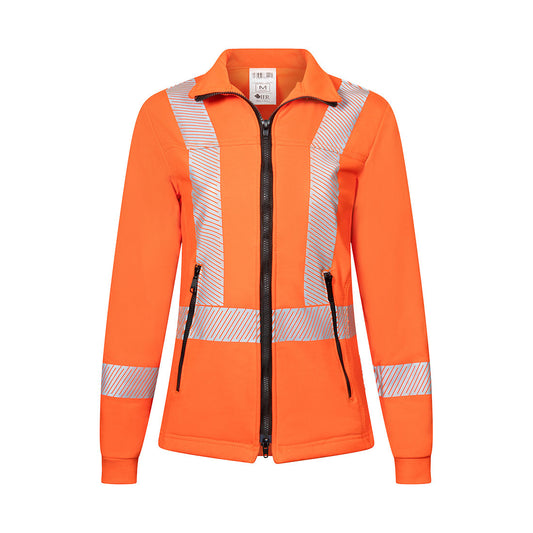 Women's Hi-Vis Segmented Striped Full Fleece Zip Jacket