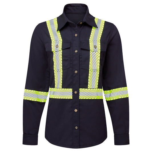 Women's Ultrasoft 7oz Deluxe Segmented Striped Work shirt