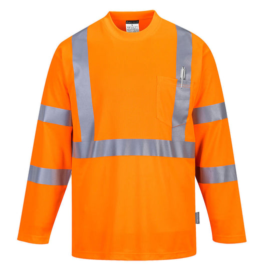 Hi-Vis Pocket T-Shirt L/S