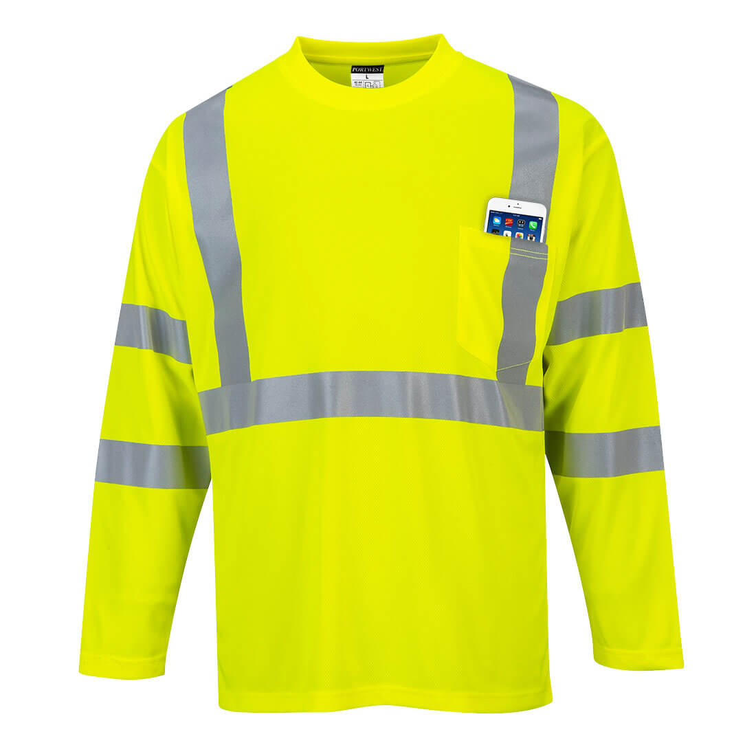 Hi-Vis Pocket T-Shirt L/S