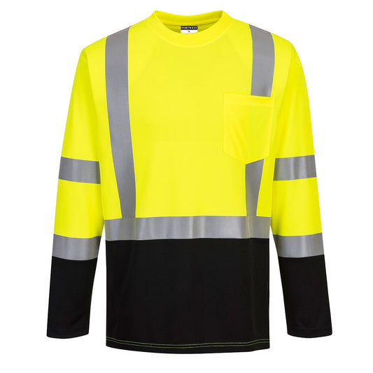 Laguna Hi-Vis Contrast Pocket T-Shirt L/S
