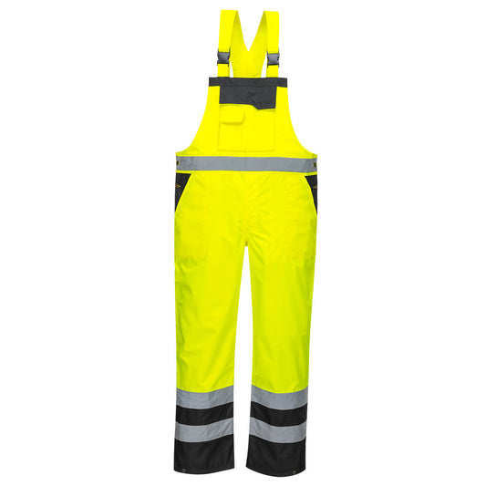 Hi-Vis Breathable Contrast Rain Bib Overall