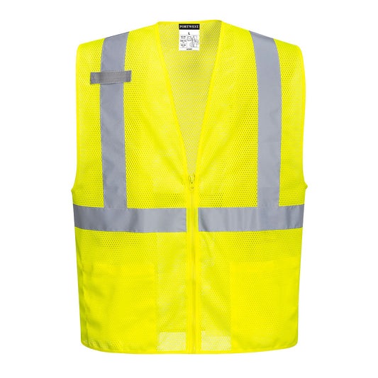Economy Hi-Vis Band and Brace Zipped Vest
