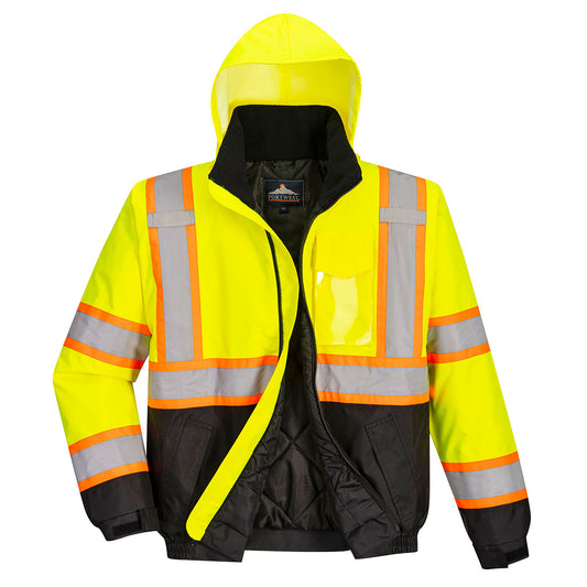 Hi-Vis Contrast Winter Bomber Jacket