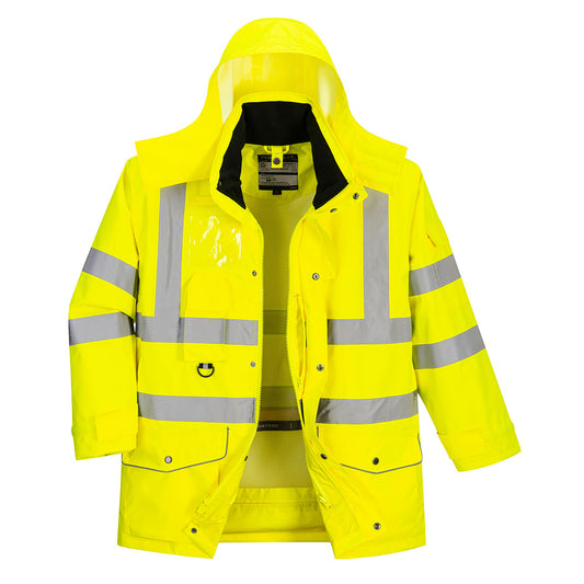 Hi-Vis Breathable 7-in-1 Traffic Jacket